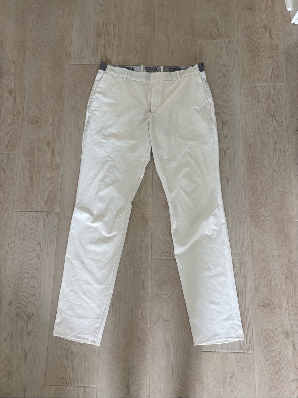 Nike Golf Pants White Sz 34 x 34 stretch dri fit preformance